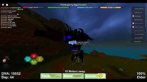 Roblox Dinosaur Simulator killing Igneus teravore.
