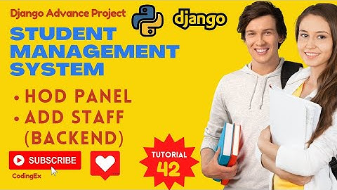 Add Staff (Backend) | Save Staff Form Data in Database | Python Django Tutorial