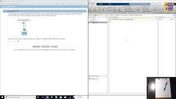 Statics HW 04.4: 2D Pulley with 3 strings. Matlab