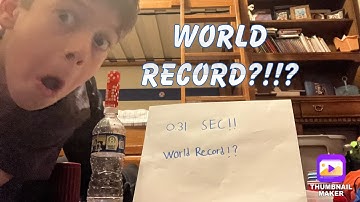 World Record?! | fastest dice stack on a water bottle | CJ’s Trickshots