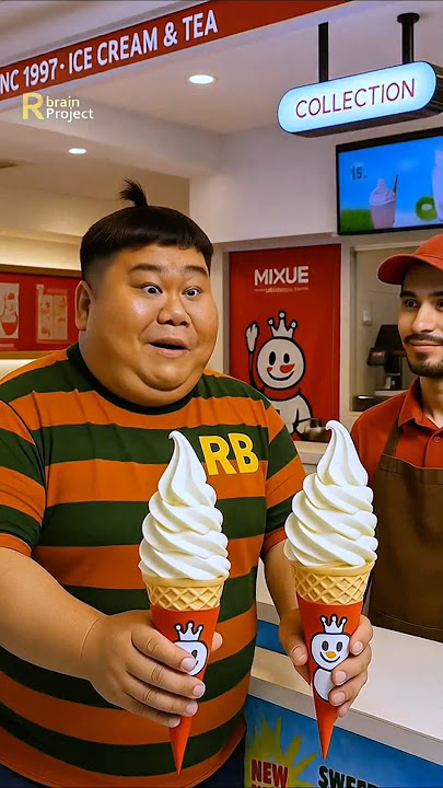 ES KRIM mixue boleh KASBON DULU YA🤣, kocak