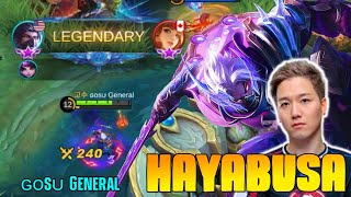 Hayabusa Shura New Skin, Double 11 (11.11) Exclusive Skin | Hayabusa Gameplay By ɢᴏsᴜ General | MLBB