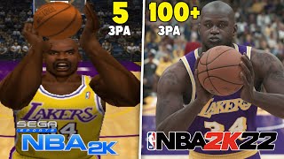 Half Court Shot With Shaquille O'Neal In Every NBA 2K!