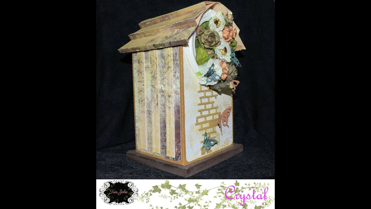 Tres Jolie Kit Club - March 2020 Mixed Media Kit - Birdhouse - YouTube