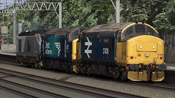 Train Simulator 2021 DRS 37409, 37716 & Chiltern 68014 pass Tamworth with 0A68