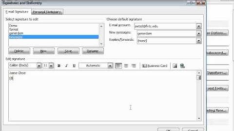 Using Signatures in Outlook 2010