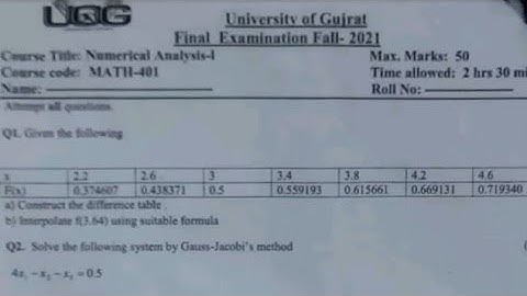 Numerical Analysis // @MBMATHEMATICS