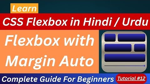 CSS Flexbox with Margin Auto Tutorial in Hindi / Urdu 