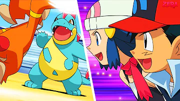 Ash and Dawn vs Lyra and Khoury - Full Battle | Pokemon AMV