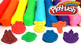 Learn Colors with fun Cartoon Character Play-Doh Molds!