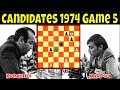 Veteran moves sa Endgame! || Korchnoi vs. Karpov  || Candidates Chess 1974 Game 5