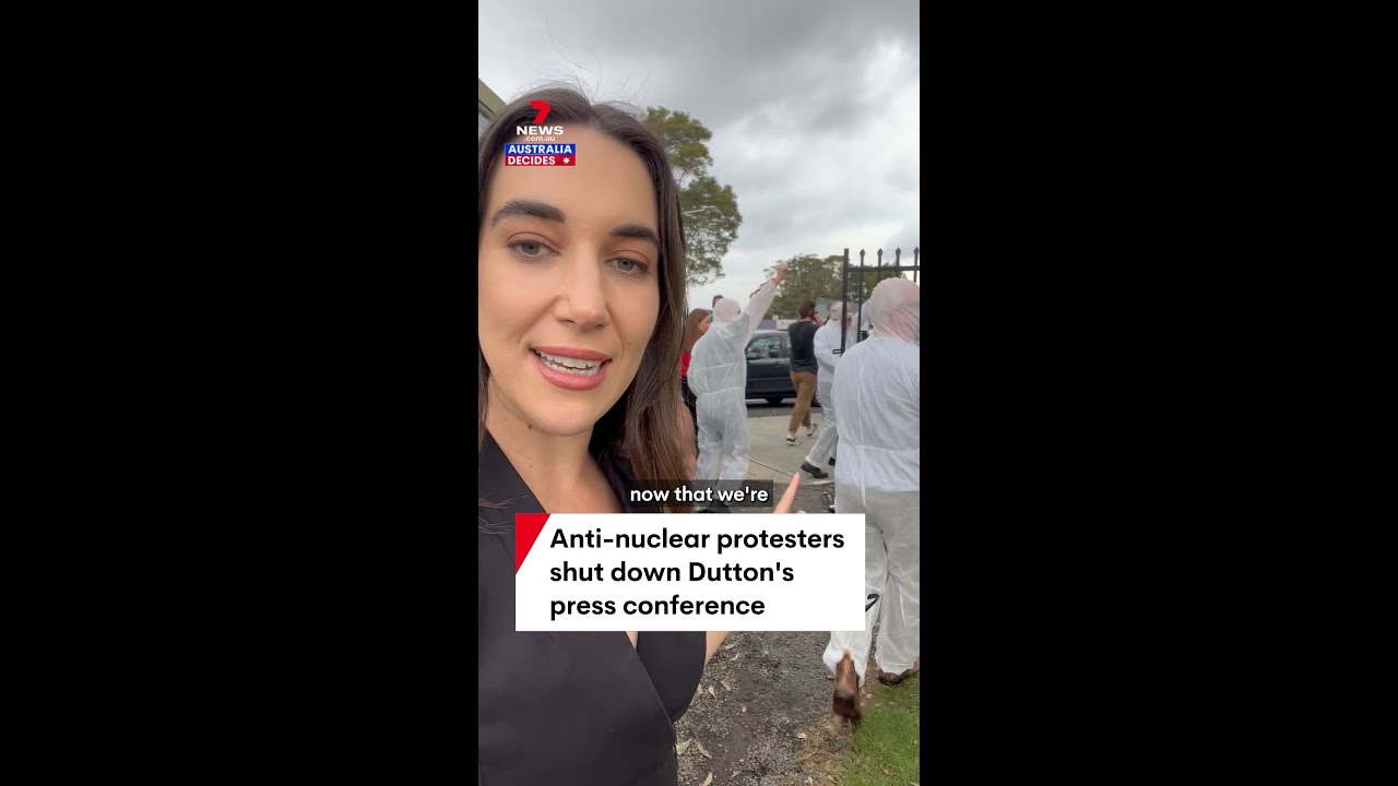 Anti-Nuke protesters storm Dutton event