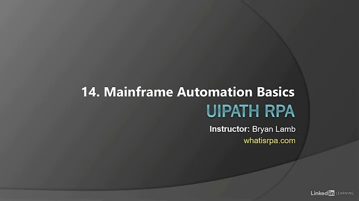 UiPath - Mainframe Automation Basics