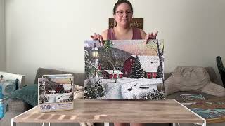 Uniquely cut pieces and vibrant colors Value Set of Three Large 500 Piece Jigsaw Puzzles for Adults