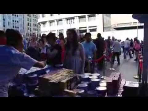 Campaña promocional #megustalaleche Flashmob Plaza de callao 14 Junio 2013 leche de tigre