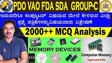 Computer Cloud Memory  part-5 previous MCQ Quiz | suresh manvi kas kpsc kea Computer class pdo vao