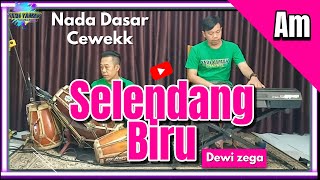 Selendang biru karaoke - Dewi zega nada cewek Am versi koplo bangplak