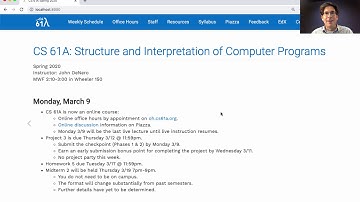 61A Spring 2020 Lecture 20 Video 1