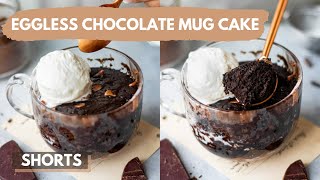 Eggless Chocolate Mug Cake #SHORTS | 2 Minute Chocolate Mug Cake Recipe in Microwave |