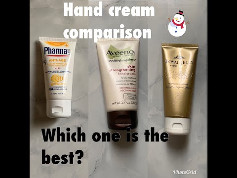 Hand cream comparison