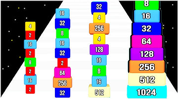 Sort 2048, jelly cube sort 2048 reach 1024 - Gameplay Walkthrough - (IOS)