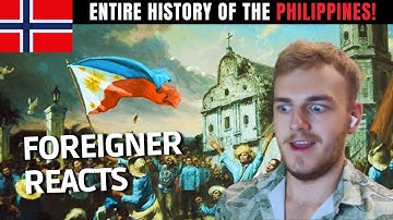 Foreigner REACTS to the History of the Philippines in 8 Minutes! 🇵🇭