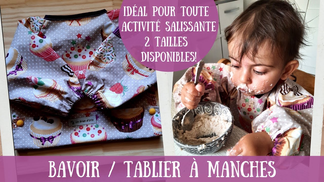 Bavoir à Manches Longues Happy Cherry – Imperméable, Motifs Maisons Et Arbres, 3 Couleurs, Tailles S/M/L (1-6 Ans)