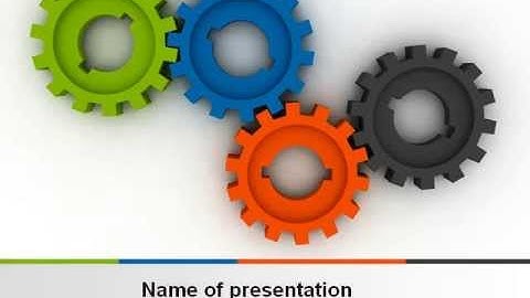 Colorful Gears PowerPoint Template by PoweredTemplate.com