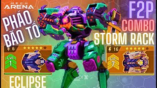 🌈Eclipse + Storm Rack 16 🚀  Unstoppable Burst Damage Build | Mech Arena