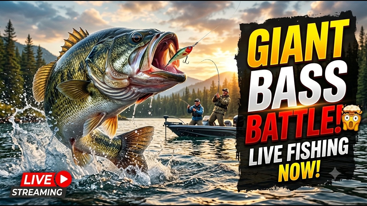 MONSTER BASS ON THE LINE! 🤯 Live Fishing Stream Now! (DON’T MISS THIS!) ​