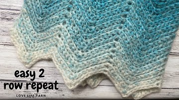 EASY Two Row Repeat Crochet Chevron Blanket!  Perfect for Beginners…