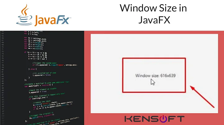 JavaFX Tutorial: How to get the window size in JavaFX
