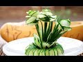 Art In Cucumber Show  | Vegetable Carving Garnish | Cucumber Rose