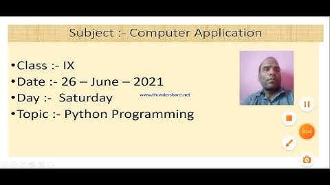Class IX Computer Application 26 06 2021 By Mr  Praveen Singh