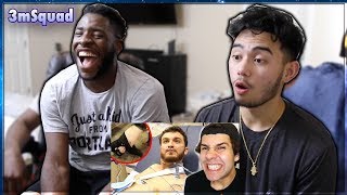 THIS IS HOW HE BROKE HIS ARM!! (CAUGHT ON TAPE) (David Dobrik's Vlog) - 3mSquad REACTION!