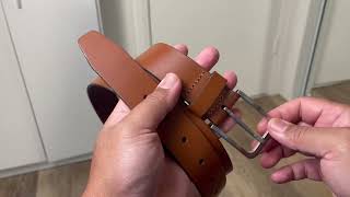 Amazon Essentials Men's Classic Jean Genuine Leather Belt Review