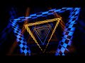 Abstract Background Video 4k VJ LOOP NEON Tunnel Checkered Metallic Blue Gold Calm Wallpaper