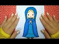  كيفية رسم وتلوين مريم العذراء سهل رسم ديني كاثوليكي mp3