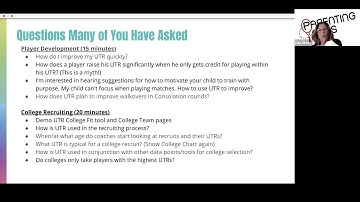 How to Use UTR for Player Development & College Recruiting Webinar