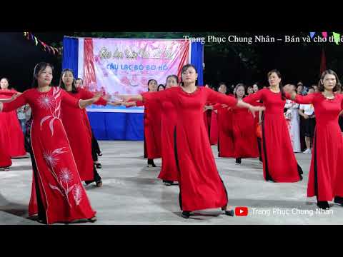 Tiết mục ÁO DÀI ĐỎ mở màn đêm giao lưu Dân vũ tại xã Chương Dương