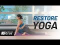 30 MIN Relaxing RESTORE YOGA flow to relieve soreness/fatigue/tiredness - ALL FITNESS LEVELS