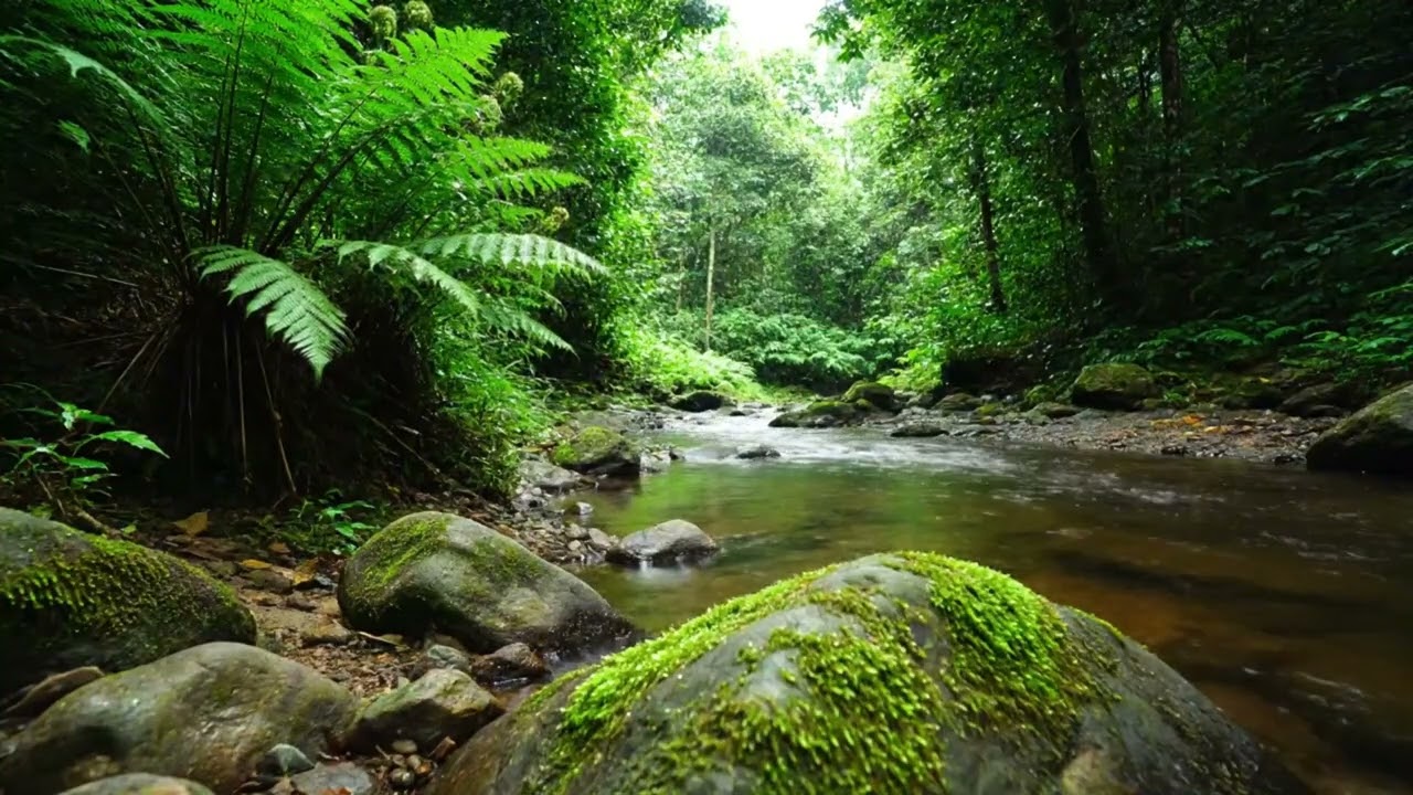 Calming River in the Mountains | Deep Rest Water Sounds