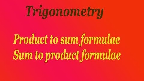 How to remember trigonometry product to sum formula and sum to product formula