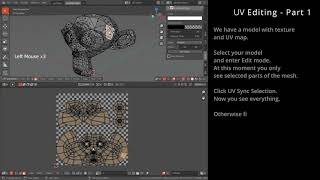 UV Editing Part 1 Entering mode and selecting current UV map #b3d