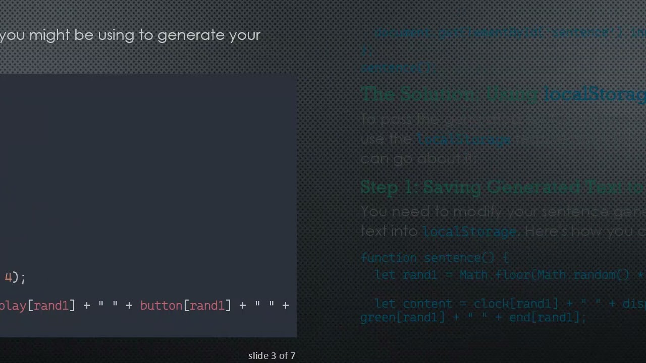 How to Use JavaScript to Generate and Share Text Across HTML Documents
