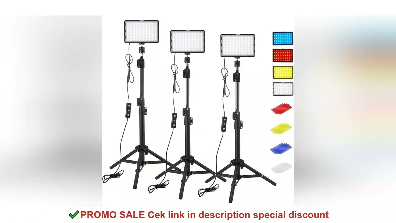 LED Photography Video Light Panel Lighting Photo Studio Lamp Kit With Tripod Stand RGB Filters For S