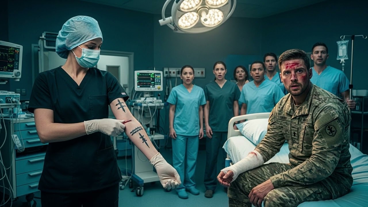 Командир морской пехоты отказался от помощи… пока медсестра не показала татуировку части.