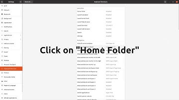 Add shortcut to open home folder in Ubuntu