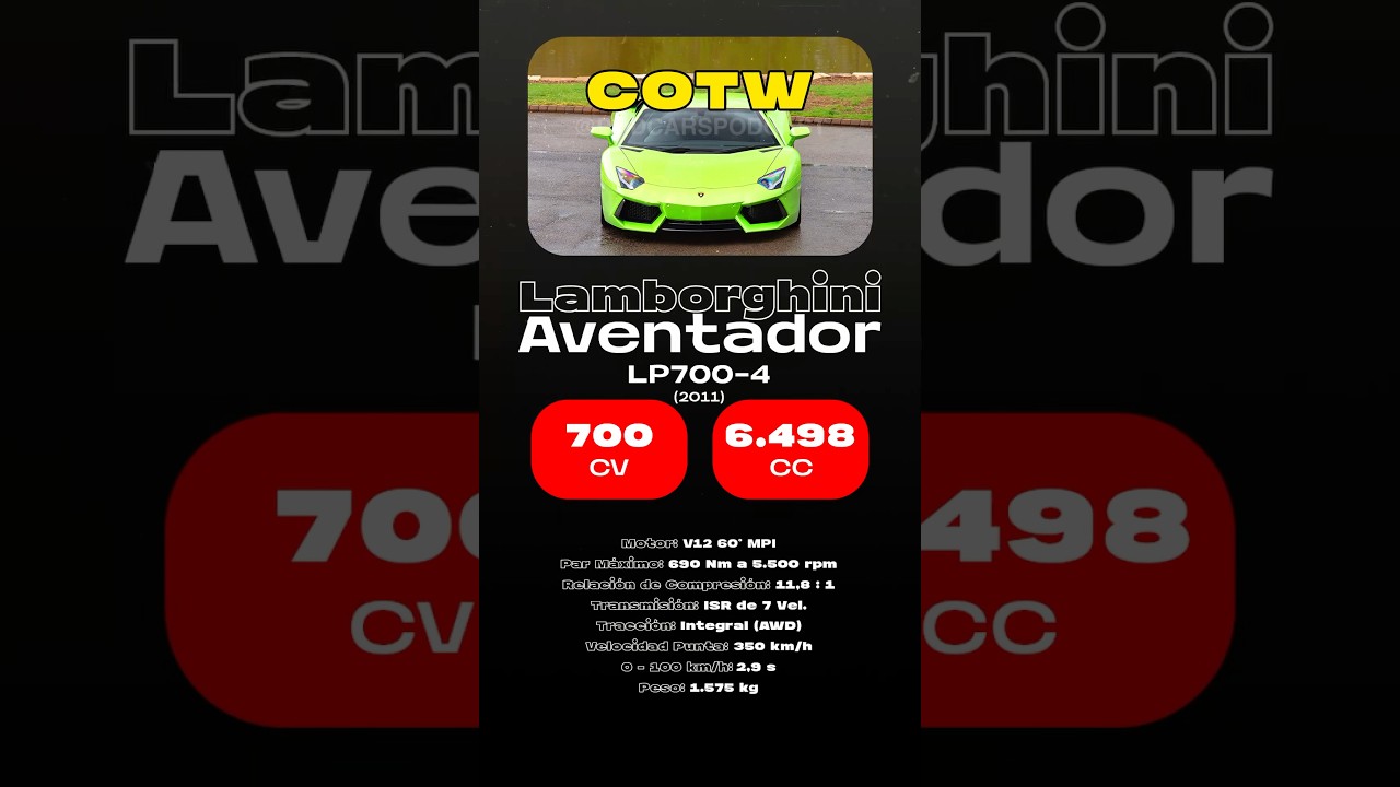 ¿Qué nota le pondríais al mítico Aventador?🇮🇹#podcars #podcast #coches #lamborghini #aventador
