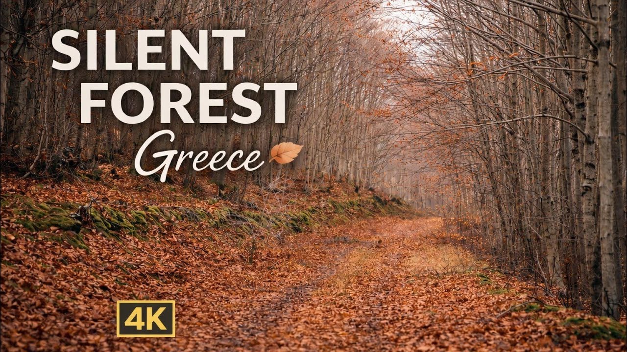 Bird Songs in an Autumn Forest 🍂 | 3 Hours of Relaxing Nature Sounds | Kastoria, Greece | 4K